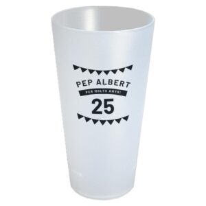 Gots personalitzats per aniversaris blancs de 40 cl de Sarau i més