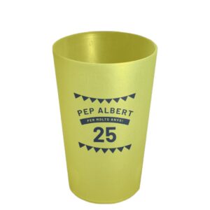 Gots personalitzats per aniversaris grocs de 30 cl de Sarau i més