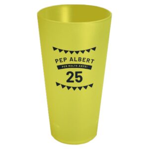 Gots personalitzats per aniversaris grocs de 40 cl de Sarau i més