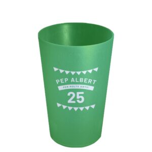 Gots personalitzats per aniversaris verds de 30 cl de Sarau i més