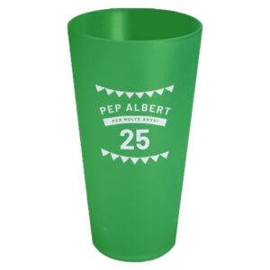 Gots personalitzats per aniversaris verds de 40 cl de Sarau i més