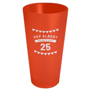 Gots personalitzats per aniversaris vermells de 40 cl de Sarau i més