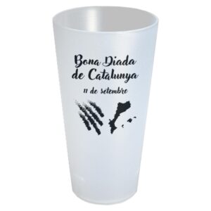 Gots personalitzats per la diada de l'11 de setembre de 40 cl blancs de Sarau i més