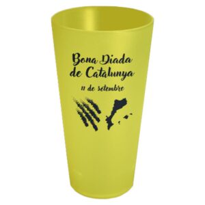 Gots personalitzats per la diada de l'11 de setembre de 40 cl groc de Sarau i més