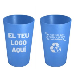 Gots personalitzats sobre medi ambient blau de 30 cl de Sarau i més