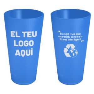 Gots personalitzats sobre medi ambient blau de 40 cl de Sarau i més