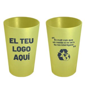 Gots personalitzats sobre medi ambient grocs de 30 cl de Sarau i més