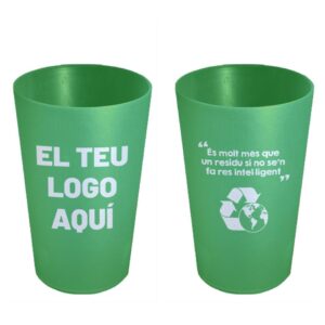 Gots personalitzats sobre medi ambient verds de 30 cl de Sarau i més