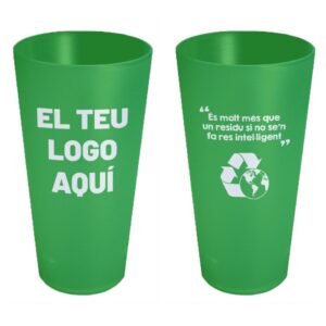 Gots personalitzats sobre medi ambient verds de 40 cl de Sarau i més